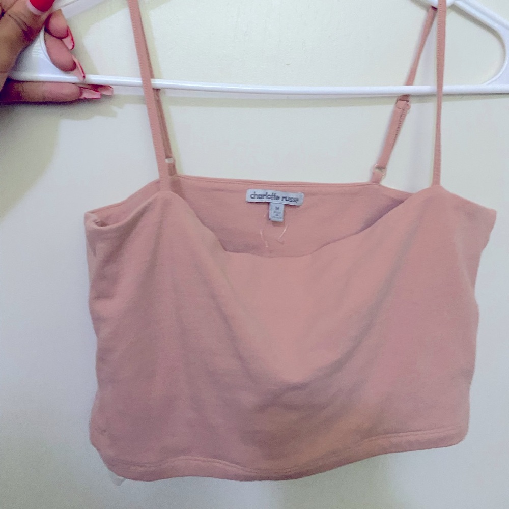 Short dusty pink crop top